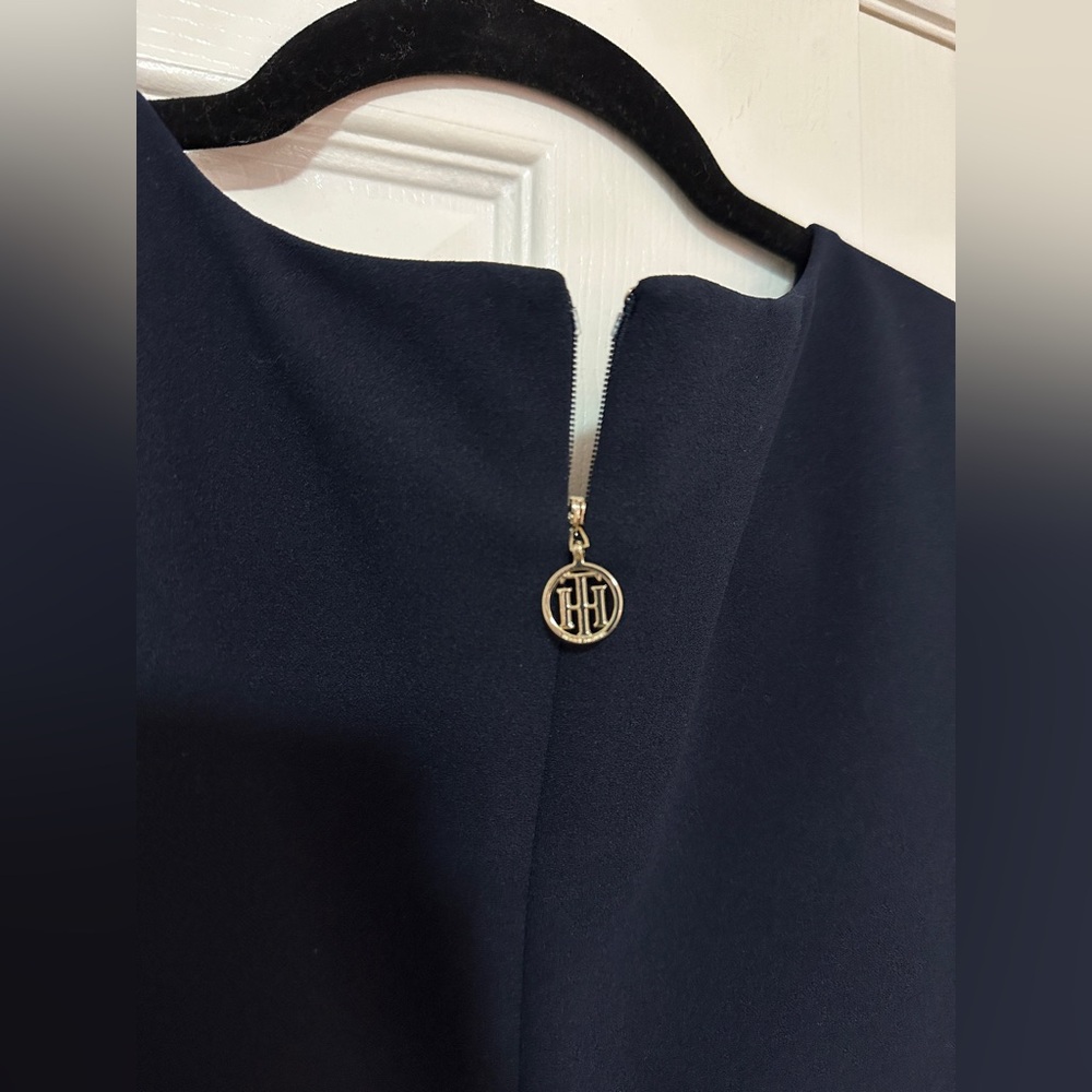 Tommy Hilfiger Navy/Indigo Sleeveless Mini Sheath Dress Size 8 - Picture 6 of 8
